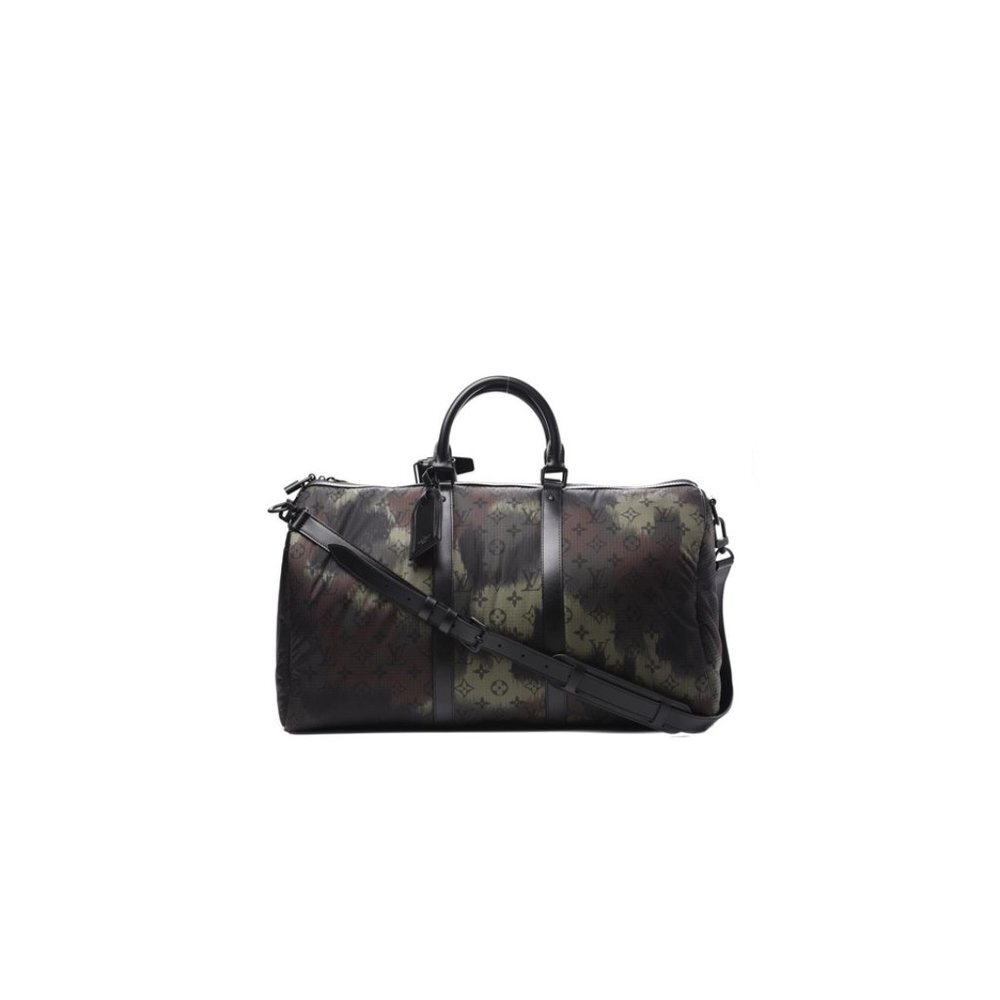 Louis Vuitton Virgil Abloh Camouflage Monogram Camo Keepall Bandouliere 50 1213l